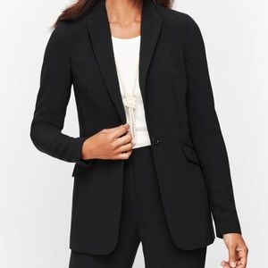 Talbots • 100% Irish Linen Black Long Blazer